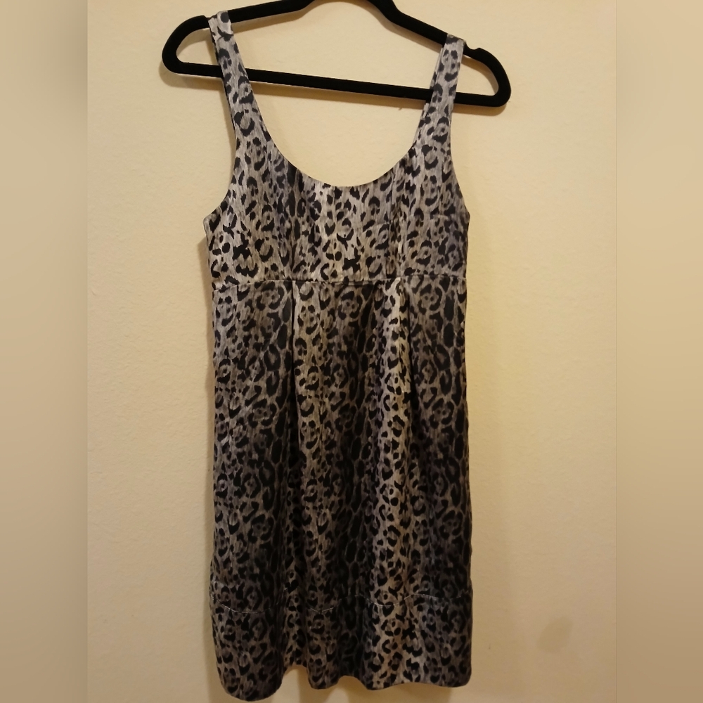 The Limited Leopard Print Sleeveless Dress 100% Silk Y2k